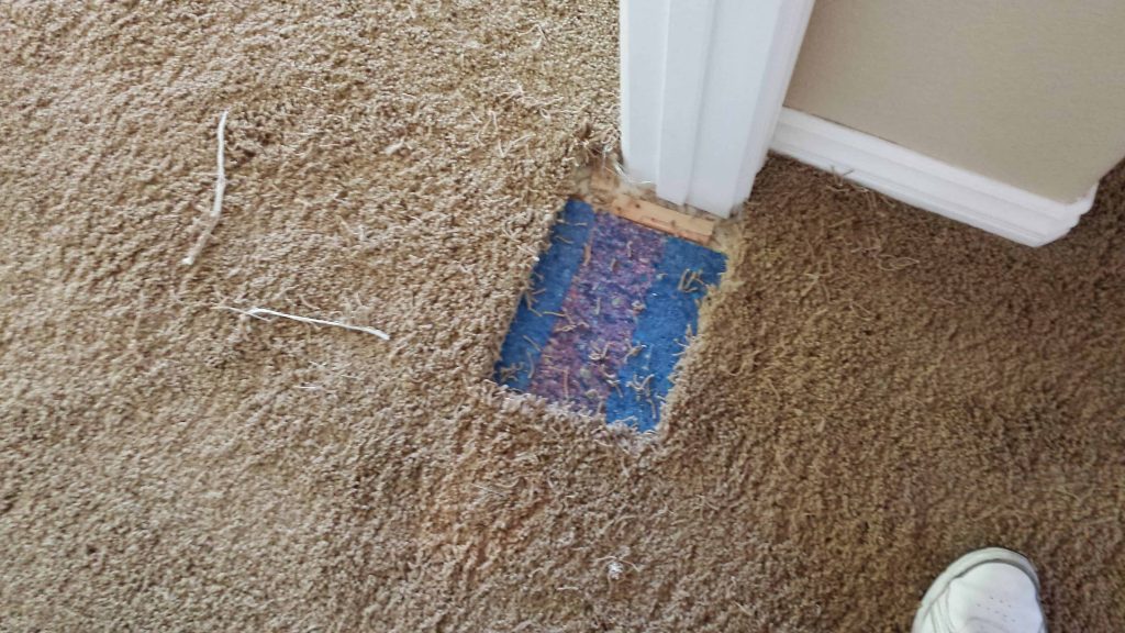 how to patch a damaged carpet